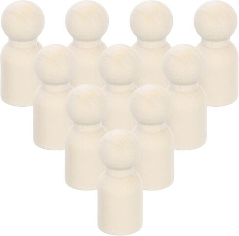 uxcell 50 Pcs Wood Peg Dolls 1.38 Inch Male Unfinished Dolls Bodies Natural Wooden Figures Decorative Peg People for Painting, DIY Arts, Crafts and Graffiti in Saudi Arabia