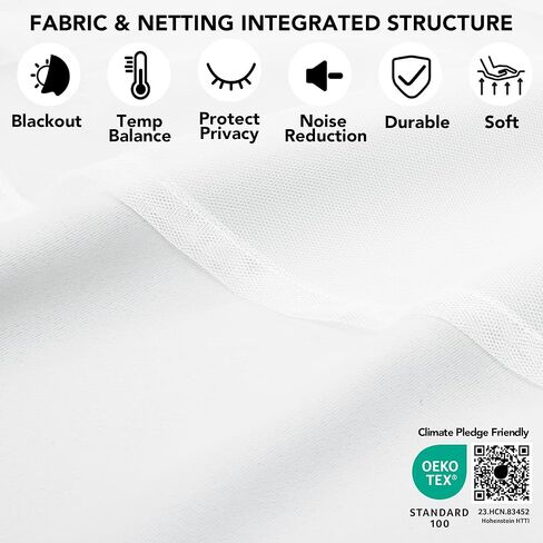 ستائر ديكونوفو الشفافة ذات الطبقة المزدوجة بطول 84 بوصة وطبقتين - ستائر تعتيم الغرفة لغرفة النوم، ستائر معزولة حراريًا مع ربطات عنق، وردي مرجاني in Kuwait