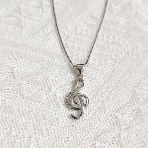 الموسيقى ملاحظة الهدايا قلادة للنساء الفتيات القلائد الموسيقية للنساء الموسيقى هدية لابنة عيد الميلاد هدايا عيد الميلاد لمحبي الموسيقى 925 الفضة الاسترليني قلادة الموسيقى in Kuwait