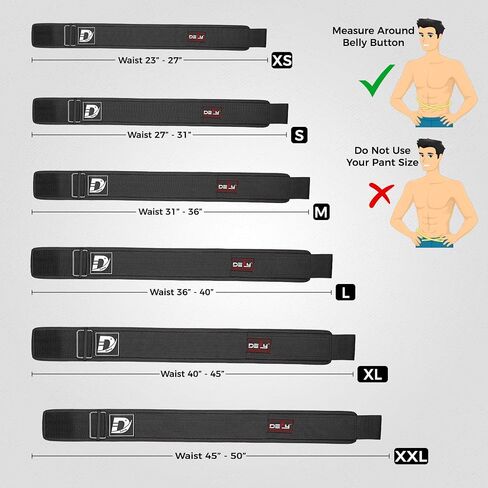 DEFY Self Locking Weight Lifting Belt – Premium Weightlifting Belt for Powerlifting, Bodybuilding, Cross Training & Back Support – Adjustable Workout Belt for Men & Women in Saudi Arabia