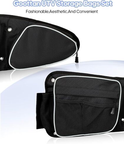 مجموعة أكياس التخزين RZR، 2CPS أكياس الباب الأمامي UTV Cab Pack حقيبة تخزين متوافقة مع Polaris 2014-2023 RZR XP 1000 Turbo S1000 Turbo S 900 60 بوصة واسعة in Kuwait