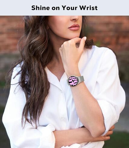 نقرة واحدة بدون فجوات متوافقة مع Samsung Galaxy Watch 6 5 4 Band 40mm 44mm/6 Classic 43mm 47mm/5 Pro 45mm/4 Classic 42mm 46mm، 20mm حزام معدني شبكي مغناطيسي من الفولاذ المقاوم للصدأ in Kuwait