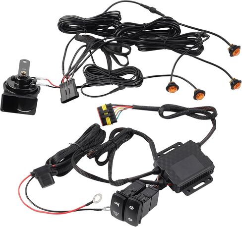 Dasbecan Universal UTV Turn Signal Kit With Horn Street Legal Kit Rocker Switch 4 Amber Blinker Lights Compatible with Polaris Ranger RZR XP 1000 Honda Pioneer Can-Am Maverick X3 Kawasaki CFMOTO in Saudi Arabia