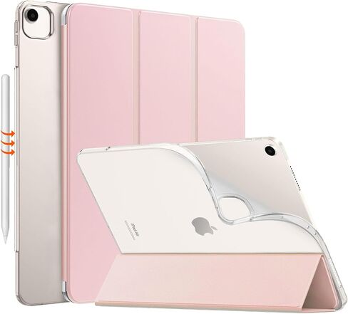 حافظة MoKo لجهاز iPad Air 13 بوصة 2024، غطاء خلفي من مادة TPU الناعمة الشفاف لجهاز iPad Air 13 بوصة (M2)، حافظة حماية لجهاز iPad Air نحيفة، تدعم Apple Pencil Pro/2nd/USB-C، وردي فاتح in Saudi Arabia