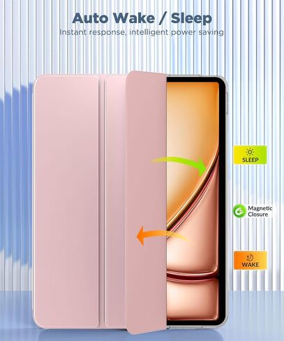 حافظة MoKo لجهاز iPad Air 13 بوصة 2024، غطاء خلفي من مادة TPU الناعمة الشفاف لجهاز iPad Air 13 بوصة (M2)، حافظة حماية لجهاز iPad Air نحيفة، تدعم Apple Pencil Pro/2nd/USB-C، وردي فاتح in Saudi Arabia