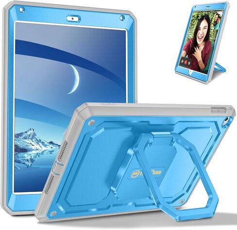 Fintie Case for iPad 6th Generation 2018 / iPad 5th Gen 2017/ iPad Air 2 - [Tuatara Magic Ring] 360 Degree Rotating Grip Stand Shockproof Rugged Cover with Screen Protector for iPad 9.7", Black in Saudi Arabia