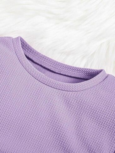 Floerns Girl's Long Sleeve Drawstring Ruched Knot Side Stretchy Fitted Bodycon Pencil Dress in Saudi Arabia