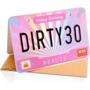 GIFTING GIGGLES 30th Birthday Card for Her - 9x6 Inches Happy 30th Birthday with 3D Pop Up Letters - Funny 30 B'day for Women - Sweet 30 Years Old Card for Bestie, Daughter or Girlfriend