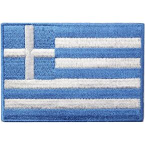 Greece Flag Embroidered Emblem Greek Iron On Sew On National Patch