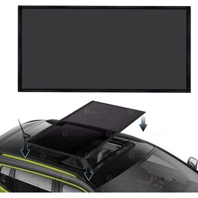 Zone Tech Car Mesh Sun Roof Magnetic Sun Shade - Premium Quality, Foldable, Cool Sun and Mosquito Blocking Breathable Mesh Sun Shade Blocks UV Sun by Parking Trips Great Protection, Easy Installation