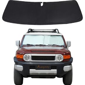 Front Windshield Sunshade Compatible with Toyota FJ Cruiser 2007-2021 Automotive Windshield Sunshades Foldable Reflective Sun Visor for UV Rays & Sun Heat Protection Car Interior Accessories
