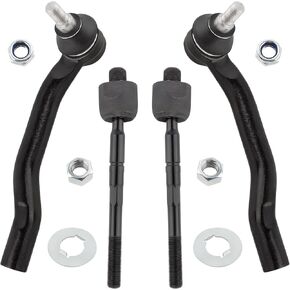 4 PCS Inner and Outer Tie Rod End Kit EV471, ES3717, ES3716 Fits 2001-2006 for Acura MDX, 2003-2008 for Honda Pilot