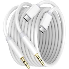 Aux to USB C, USB C to 3.5mm Audio Aux Jack Cable 3.3 ft, 2-Pack Type C to Aux Headphone Male Cord Car Aux Cable Compatible with iPhone 15 Pro Max 15 Plus, iPad Pro, Samsung Galaxy S24 S23 S22, Pixel