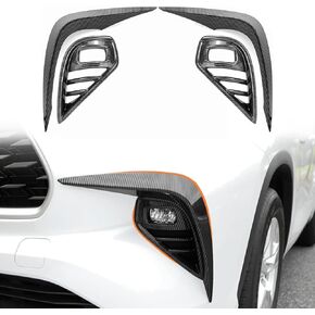 غطاء مصباح الضباب الأمامي وغطاء مصباح الضباب الأمامي متوافق مع تويوتا هايلاندر 2020 2021 2022 2023 (نمط ألياف الكربون، غطاء ضوء الضباب الأمامي أ) in Kuwait