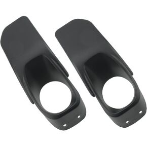 Carbhub Steel Bumper Pair Front LH & RH Fog Light Lamp Cover Fit for 2013-2017 Wrangler Jeep Replace 68231962AA, 68231963AA