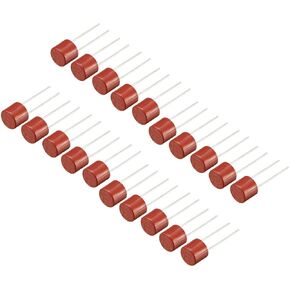 uxcell 20Pcs DIP Mounted Miniature Cylinder Slow Blow Micro Fuse T3.15A 3.15A 250V Red
