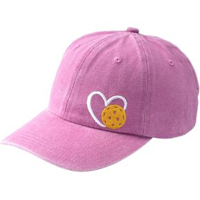 Pickleball Hat for Men Women, Adjustable Washed Cotton Embroidered Heart Pickleball Baseball Cap in Saudi Arabia