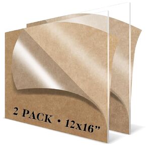 Clear 24"x36" Acrylic Sheets 1/8 Inch Thick - 3mm Cut to Size Plexiglass Sheeting for Craft, Photo Frame, and DIY Projects - Transparent Plastic Board - Sneeze Guard and Wedding Sign Making (4, 24x36)