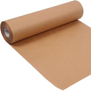 SMART&CASUAL 17.8"×1,200"(100') Brown Kraft Wrapping Paper for Craft Gift Bulletin Board Bouquet Flower Table Covering Packing Shipping Moving 70GSM 50LB