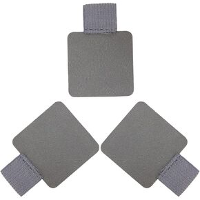 Mini Skater 3 Pcs Self-adhesive Leather Pencil Elastic Loop, Square PU Leather Pen Clip, Pen Holder for Notebooks, Journals, Clipboards, Calendars, Pens Loop Holders Creative Accessories(Grey)