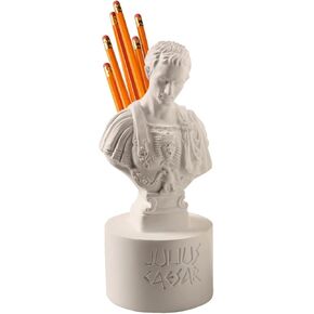 Resin Julius Caesar Statues Pencil Holder Pen Display Frame Stationery Organizer Decoration in Saudi Arabia