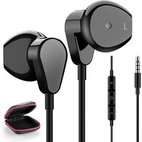 3.5mm Headphones Wired Earphones for Samsung Galaxy A25 A15 A12 A13 A03s A14 A23 A71, Noise Canceling Wired Earbuds with Microphone Song Skip Ear Bud Wired for Moto G Power Pure Pixel 5a 4a Android PC