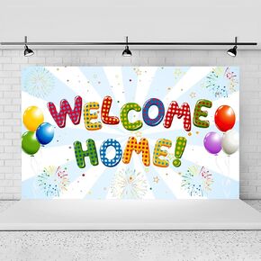 Welcome Home Backdrops for Housewarming Patriotic Military Decorations, from The Hospital/Welcome Home Sign, Family Party Supplies, Welcome Back Photo Props