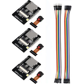 5PCS ESP32-CAM Camera Module ESP32 CAM WiFi Bluetooth Development Board ESP32 Wireless OV2640 Camera Module with Jumper Wire