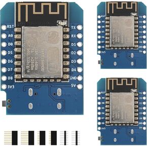 3pcs D1 Mini NodeMcu ESP8266 Module Type-C USB ESP-12F WLAN WiFi Internet Development Board Base on ESP8266 ESP-12F Compatible with Arduino, WeMos D1 Mini