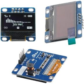 1.3" inch OLED Display Screen Module I2C 4pin 128x64 SH - 1106 3.3V-5V IIC Address 0x3C White for Arduino 2560 Nano ESP8266 ESP32 (Pack of 3)