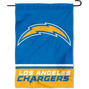 Chargers Wordmark Garden Flag Double Sided Banner