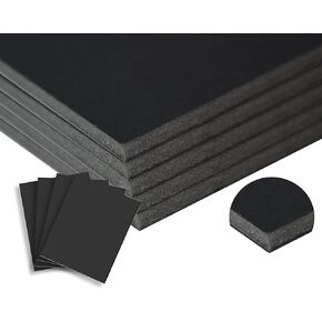 3/16" Black Foam Core Boards 5x7-5 Pack. Many Sizes Available. Acid Free Craft Poster Board for Signs, Buffered Presentations, School, Office and Art Projects
