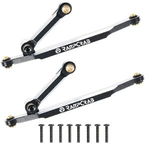 RampCrab Alu #7075 وصلات توجيه لـ FCX24، مجموعتان، مجموعة روابط ربط قضيب التوجيه لـ FMS FCX24، مناسبة لسيارة زاحفة 1/24 RC FCX24 Power Wagon Butcher، Max Smasher Big Foot Monster Truck، K5 Blazer in Kuwait