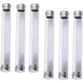 luzen 6Pcs Acrylic Ballpoint Pen Case Holder Gift Box Empty Single Pen Display Storage Case Cylinder Tube Pens Containers for School Business Office Supplies, Clear