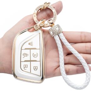 for Cadillac Key Fob Cover, Compatible with 2020-2023 ATS CT5 CT6 XT4 XT9 XTS Protector Sleeve Accessories