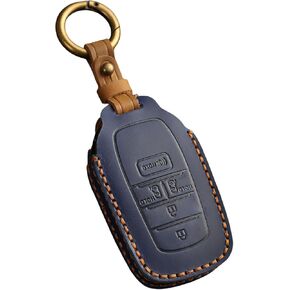 Premium Leather 5-Button Smart Key Fob Cover Case for Toyota Sienna Minivan 2021 2022 2023 2024 (Black)