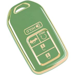 Car Key Fob Cover Compatible with Honda Accord Civic CRV,Soft TPU Key Fob Case with 5 Buttons,Car Essentials Key Fob Protector (Black)