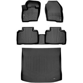SMARTLINER Custom Fit Floor Mats 2 Rows and Cargo Liner Set Black Compatible with 2015-2022 Ford Edge