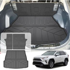 Fit Toyota 4Runner Cargo Liner + Rear Backrest Mats,TPE Anti-Slip Cargo Mat + Back Seat Cover Protector for 4Runner 5 Seater Accessories 2010-2024,Waterproof All Weather Trunk Mat Trunk Liner in Kuwait