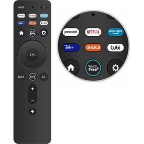 Universal Remote for All VIZIO TVs D-Series E-Series M-Series V-Series P-Series LED LCD 4K HDR Smart VIZIO TVs with Netflix, PrimeVideo, DSY+, Tubi, Watchfree, Peacock, Crackle Buttons