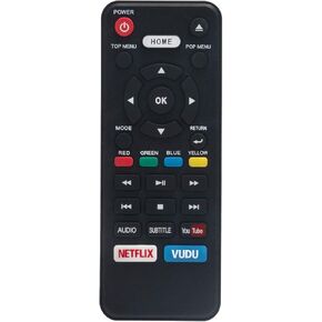 NC453UL NC453 Replace Remote Control fit for Sanyo Blu-ray Disc DVD Player FWBP706FC FWBP706F FWBP706FA with 3 APP Buttons sub for Magnavox NC451 NC451UH MBP5630/F7 MBP5630/F7A MBP5630/F7C