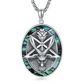 JUSTKIDSTOY 925 Sterling Silver St Michael/St Peregrine/Virgin Mary/St Francis/St Anthony/St Joseph/Baphomet Necklace for Men Women Amulet Religious Saint Medal Jewelry Gifts
