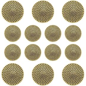 14 Pieces Metal Blazer Button Set, 18mm 23mm Gold Buttons for Blazers, Suits, Coats, Jackets
