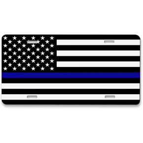 License Plate Black White Move Over Aluminum Metal License Plate Cover Frame for Car 6"X12"