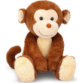 IKASA Monkey Stuffed Animals Plush Toys,12.5" Cute Plushie Soft Cuddly Plushy Fluffy Toy,Gifts for Family Kids Children Girls Boys