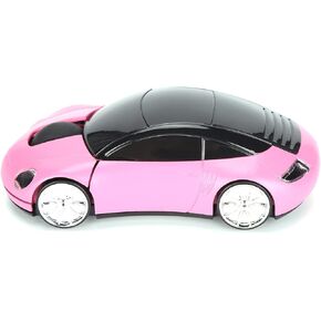 Yosoo Laptop Wireless Mouse Sport Car Shaped Mouse, Portable 2.4G Cordless Mouse with USB Receiver for Office Laptop Computer Tablet, Optical Positioning High Precision Cute Mouse (Pink)