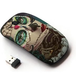 [ Optical 2.4G Wireless Mouse [ Candy Skull Halloween Ace Spades ]