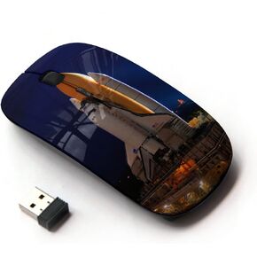 [ Optical 2.4G Wireless Mouse ] Space Rocket Launch Ship Nasa Flight Tecnology