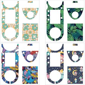 أغطية/أغطية من الفينيل متوافقة مع Vocera B3000/B3000n - مجموعة حصرية مكونة من 4 أنماط، ملصق شارات ممرضة للديكور in Kuwait