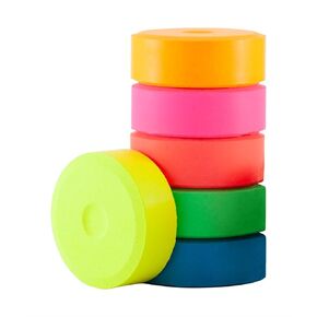 Jack Richeson Tempera Cake Refills, Small Size, Assorted Fluorescent Colors, Set of 6